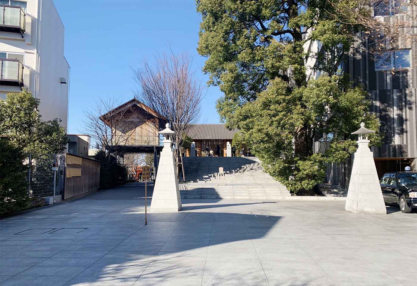 神楽坂・赤城神社のおしゃれな境内